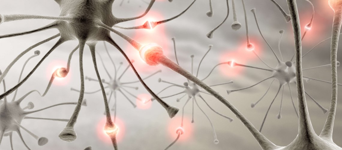 Image concept of a network of neurons in the human brain.